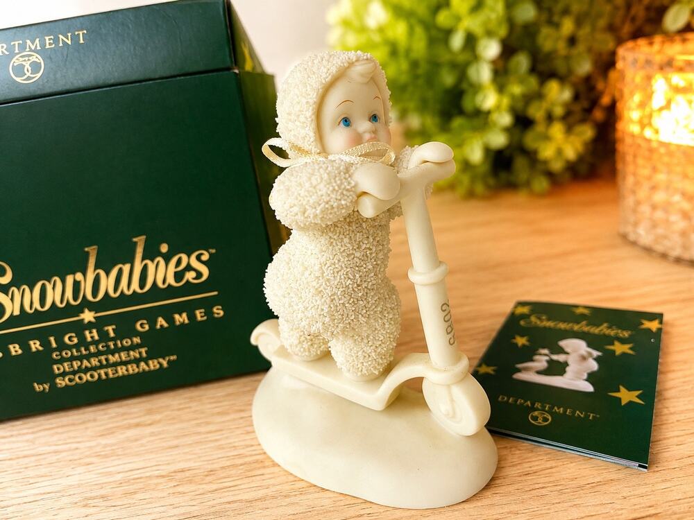 Department 56 Scooterbaby figurine the Snowbabies Starlight Games Collection